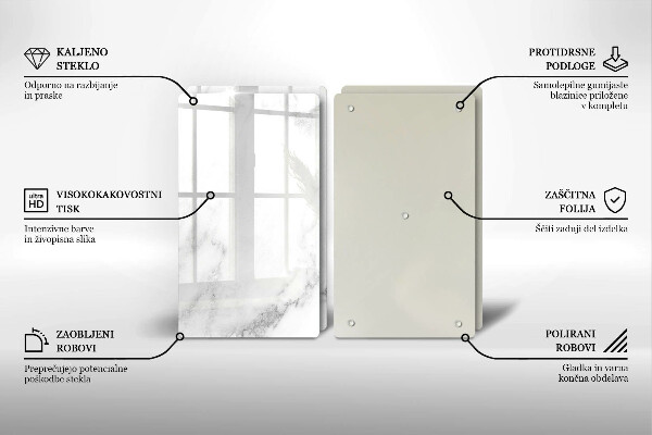 Placă sticla protectie aragaz Marmură modernă