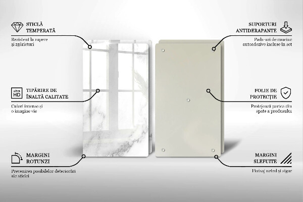Placă sticla protectie aragaz Marmură modernă