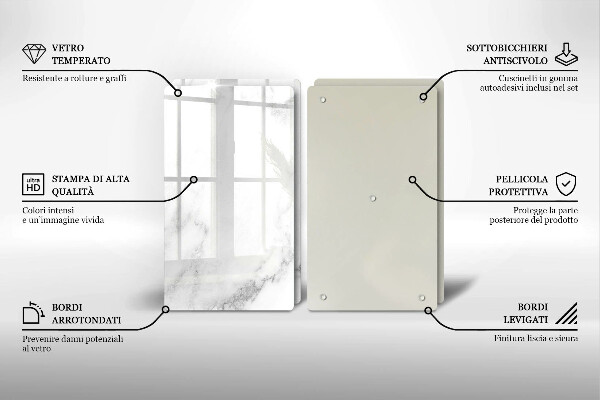 Placă sticla protectie aragaz Marmură modernă