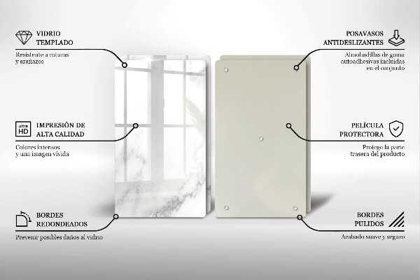Placă sticla protectie aragaz Marmură modernă