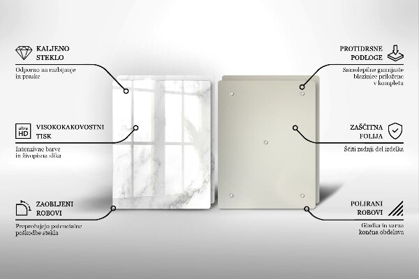 Placă sticla protectie aragaz Marmură modernă