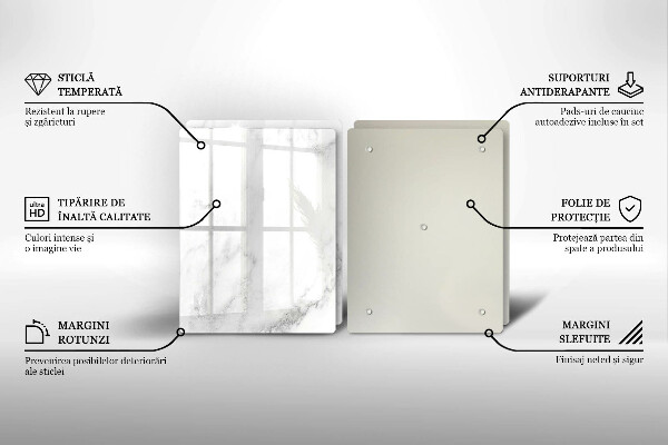Placă sticla protectie aragaz Marmură modernă