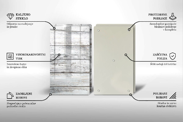 Placă sticla protectie aragaz Scânduri de lemn strălucitoare