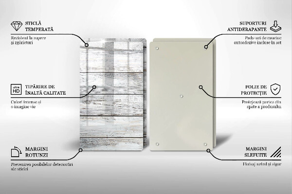 Placă sticla protectie aragaz Scânduri de lemn strălucitoare