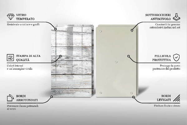 Placă sticla protectie aragaz Scânduri de lemn strălucitoare