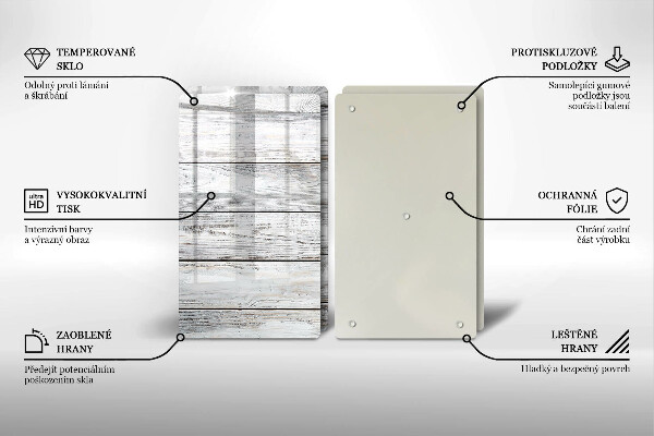Placă sticla protectie aragaz Scânduri de lemn strălucitoare