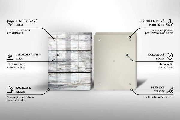 Placă sticla protectie aragaz Scânduri de lemn strălucitoare