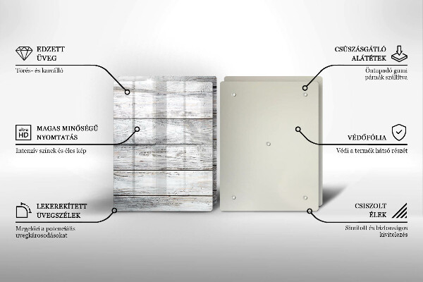 Placă sticla protectie aragaz Scânduri de lemn strălucitoare