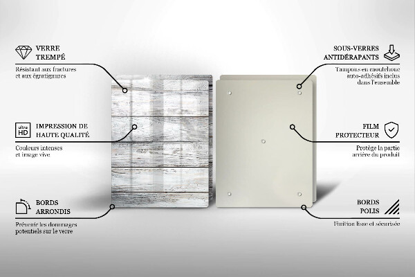Placă sticla protectie aragaz Scânduri de lemn strălucitoare