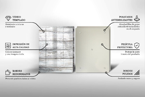 Placă sticla protectie aragaz Scânduri de lemn strălucitoare