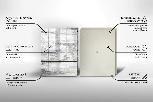 Placă sticla protectie aragaz Scânduri de lemn strălucitoare