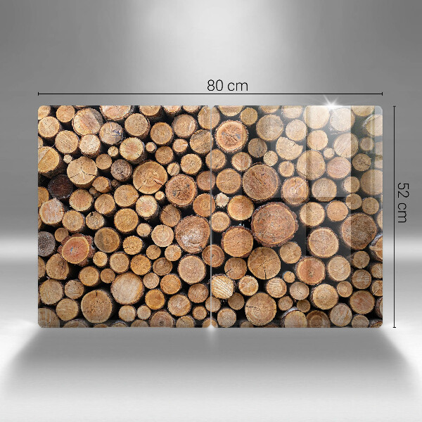 Placă sticla protectie aragaz Trunchiuri de copaci