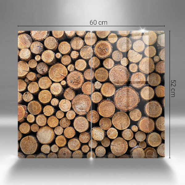 Placă sticla protectie aragaz Trunchiuri de copaci