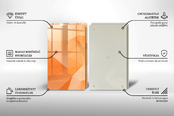 Placă sticla protectie aragaz Fundal geometric