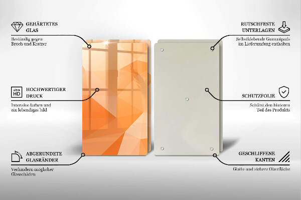 Placă sticla protectie aragaz Fundal geometric
