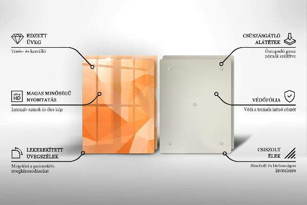 Placă sticla protectie aragaz Fundal geometric
