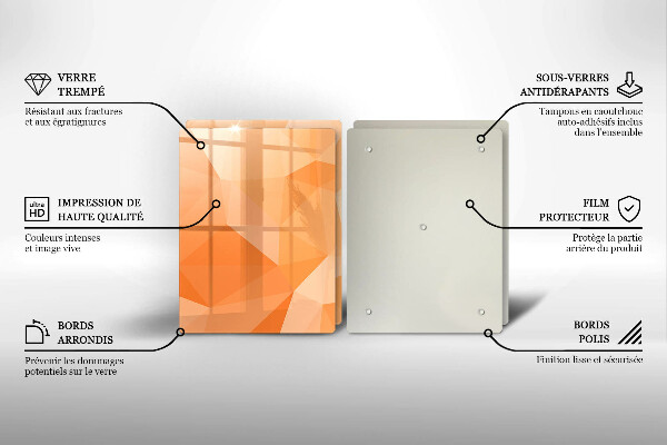 Placă sticla protectie aragaz Fundal geometric