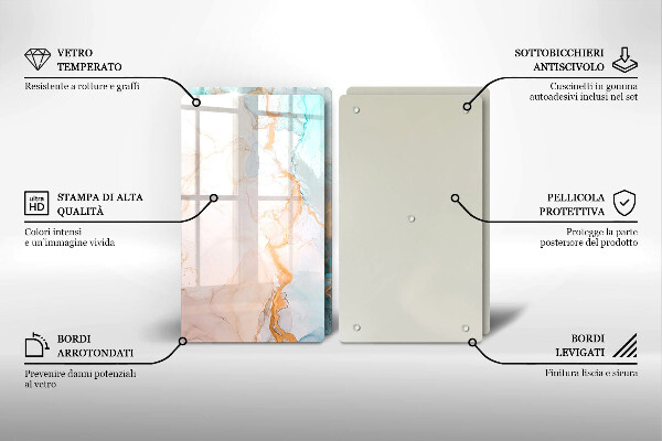Placă sticla protectie aragaz Abstracția din marmură