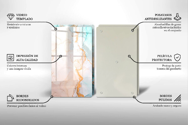 Placă sticla protectie aragaz Abstracția din marmură