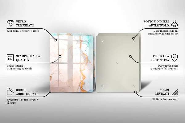 Placă sticla protectie aragaz Abstracția din marmură
