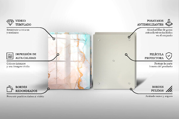 Placă sticla protectie aragaz Abstracția din marmură