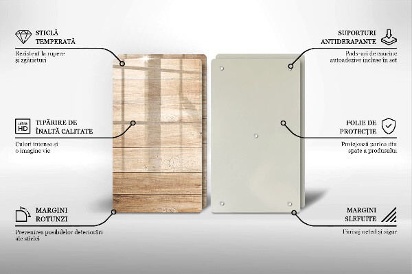Placă sticla protectie aragaz Scanduri de lemn
