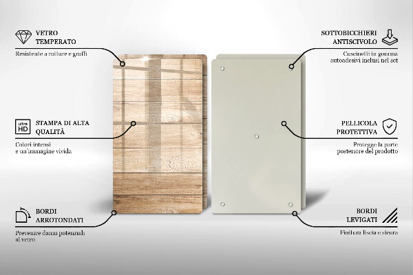 Placă sticla protectie aragaz Scanduri de lemn