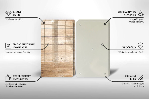 Placă sticla protectie aragaz Scanduri de lemn
