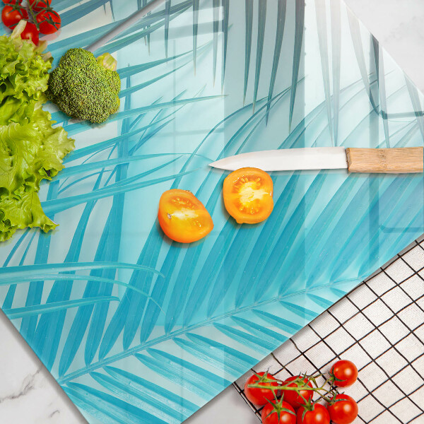 Placă sticla protectie aragaz Frunze pastelate