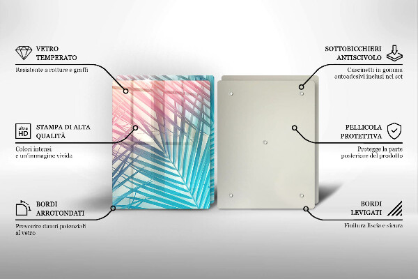 Placă sticla protectie aragaz Frunze pastelate