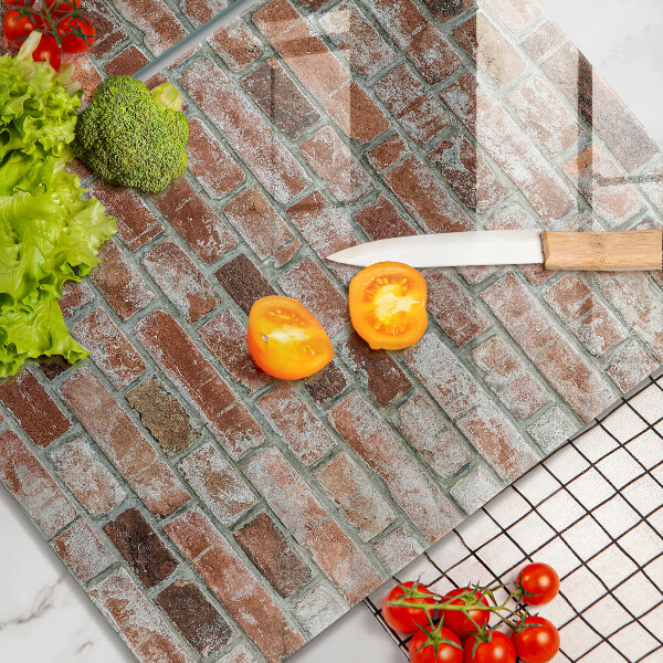 Placă sticla protectie aragaz Zid vechi de cărămidă