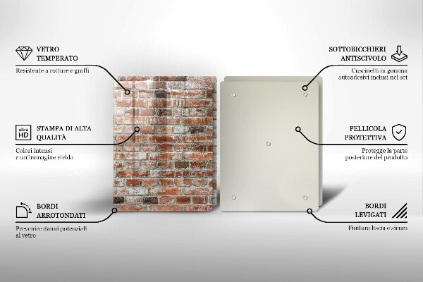 Placă sticla protectie aragaz Zid vechi de cărămidă