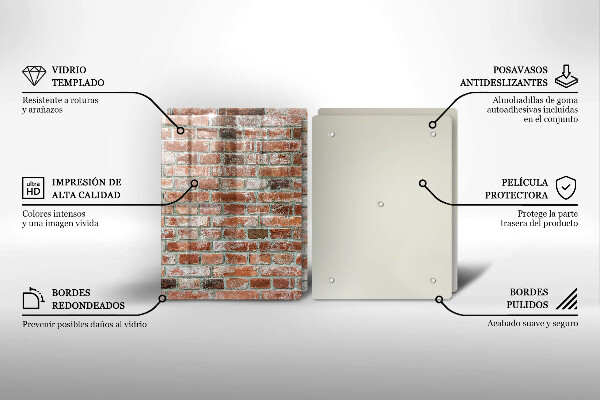 Placă sticla protectie aragaz Zid vechi de cărămidă