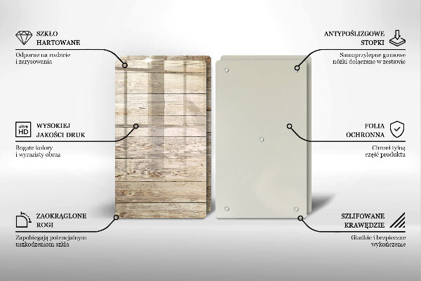 Placă sticla protectie aragaz Scanduri de lemn