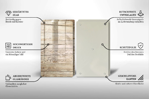 Placă sticla protectie aragaz Scanduri de lemn