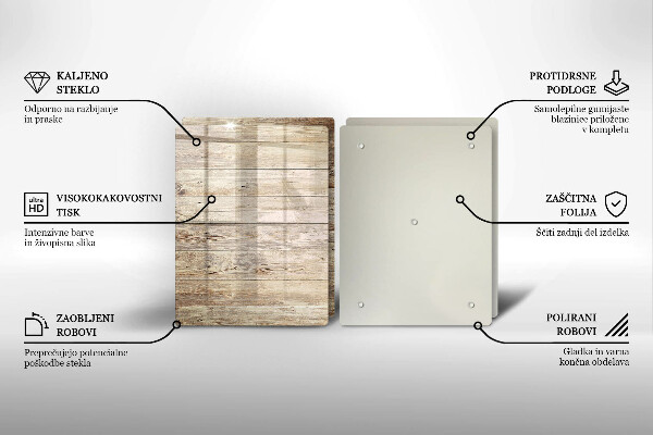 Placă sticla protectie aragaz Scanduri de lemn