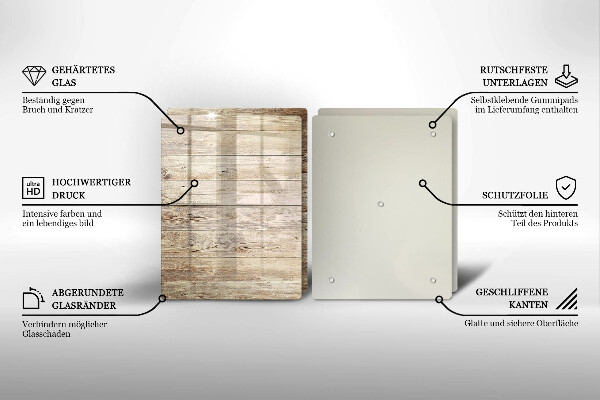Placă sticla protectie aragaz Scanduri de lemn