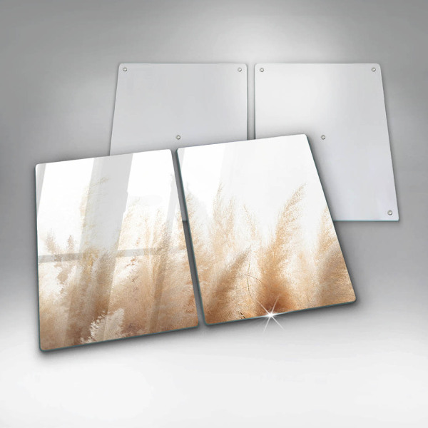 Placă sticla protectie aragaz Iarbă de pampas