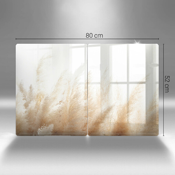 Placă sticla protectie aragaz Iarbă de pampas