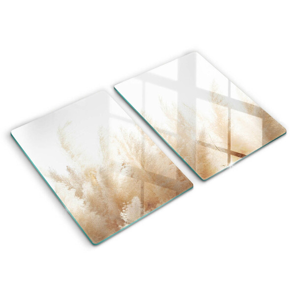 Placă sticla protectie aragaz Iarbă de pampas