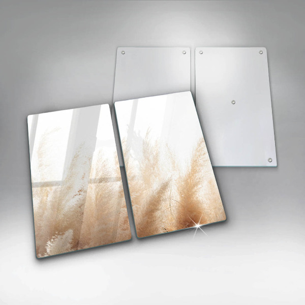 Placă sticla protectie aragaz Iarbă de pampas