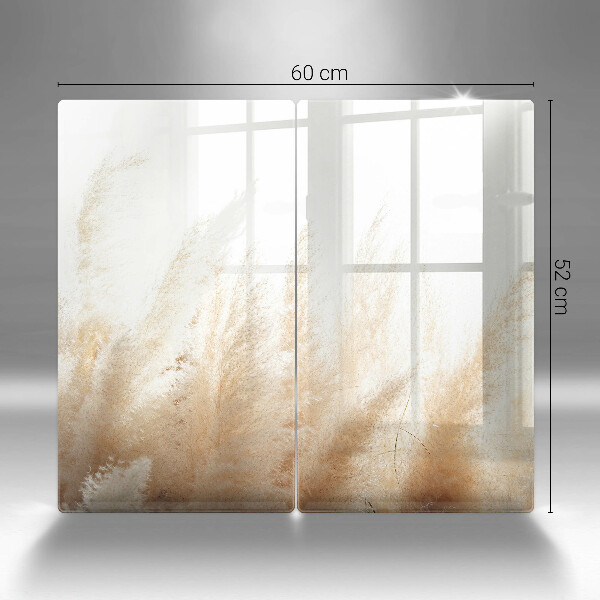 Placă sticla protectie aragaz Iarbă de pampas