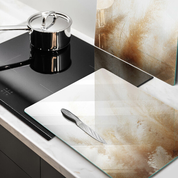 Placă sticla protectie aragaz Iarbă de pampas