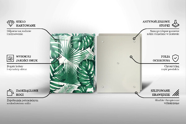 Placă sticla protectie aragaz Monstera pleacă