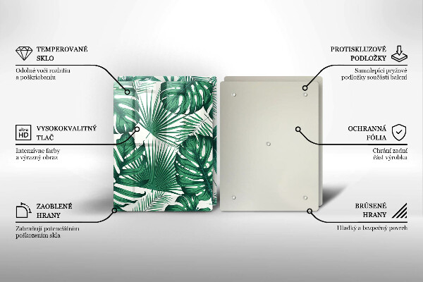 Placă sticla protectie aragaz Monstera pleacă