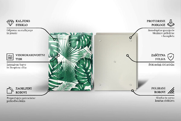 Placă sticla protectie aragaz Monstera pleacă