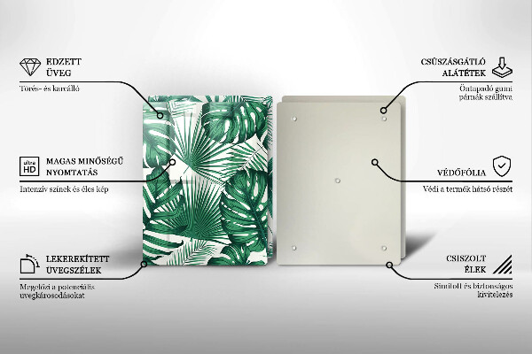 Placă sticla protectie aragaz Monstera pleacă