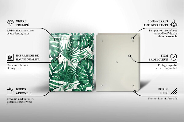 Placă sticla protectie aragaz Monstera pleacă