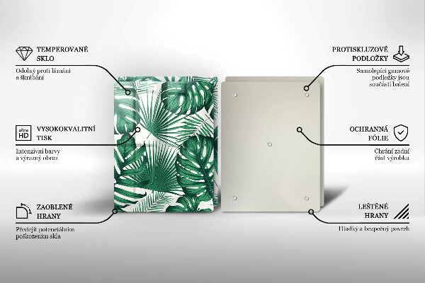 Placă sticla protectie aragaz Monstera pleacă