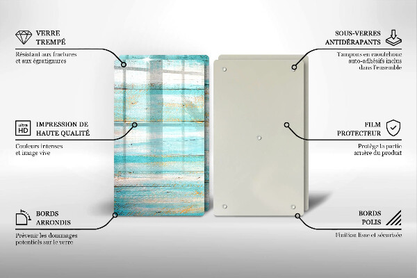 Placă sticla protectie aragaz Scânduri de lemn de epocă